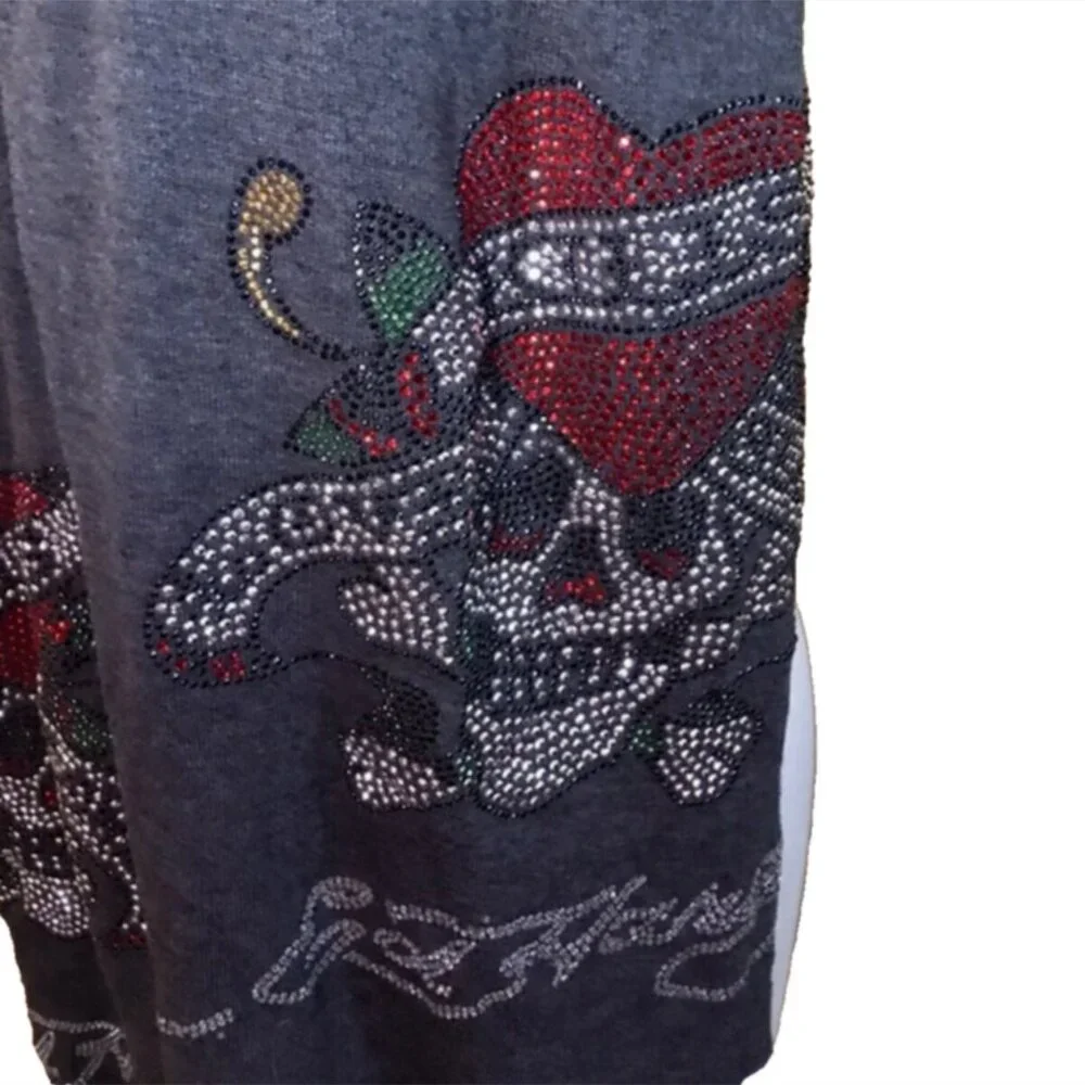 NWOT Vintage Y2K Ed Hardy Rhinestone Scarf Wrap